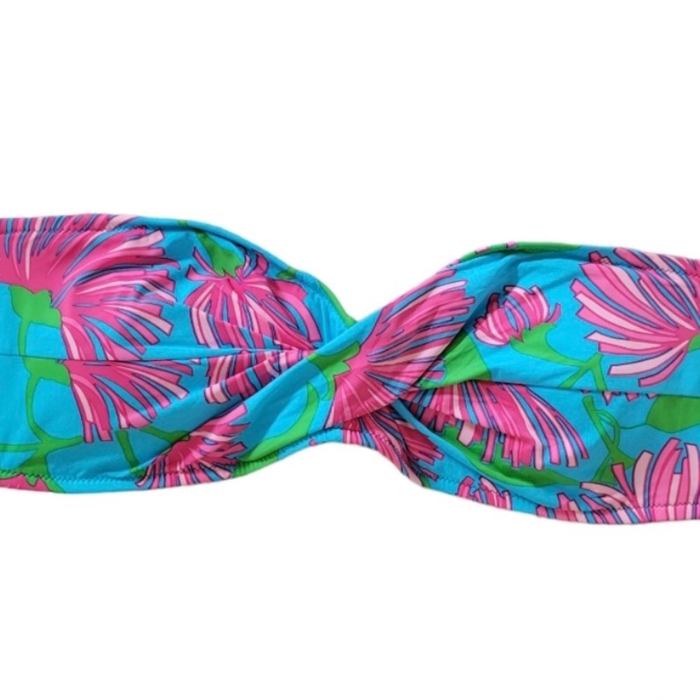 NWT Lilly Pulitzer Keene Cinch Bandeau in Turquoise Kissue